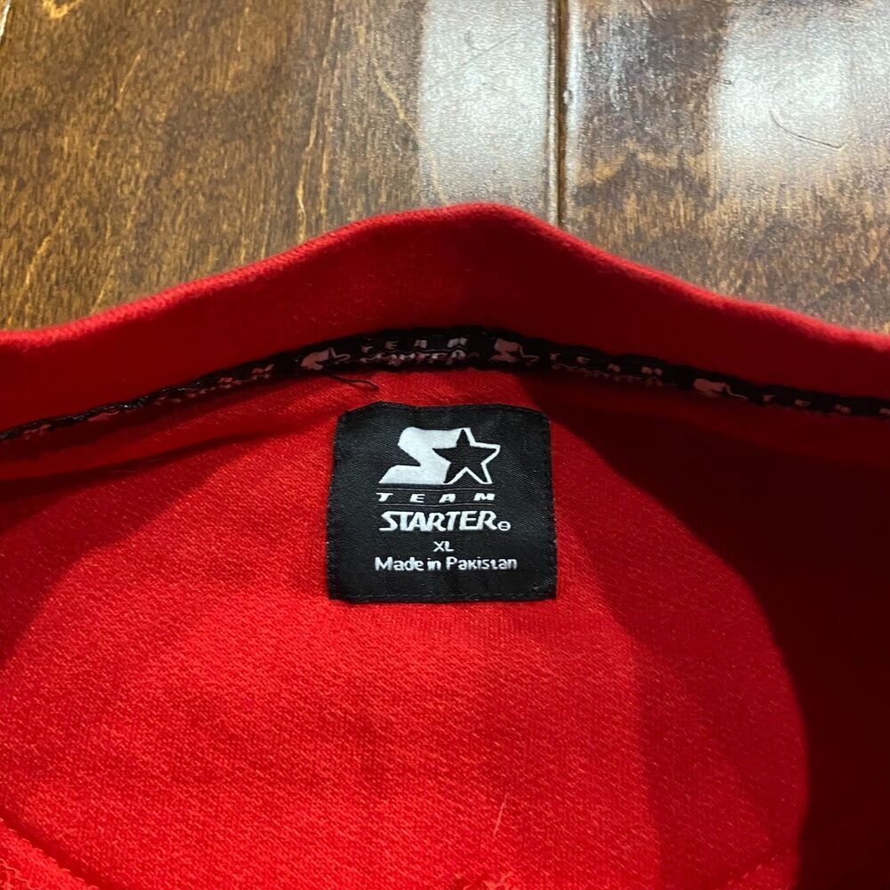 Starter Vintage 90s NCAA Ohio State Football Crewneck Sweatshirt Red Men's XL - Picture 7 of 9